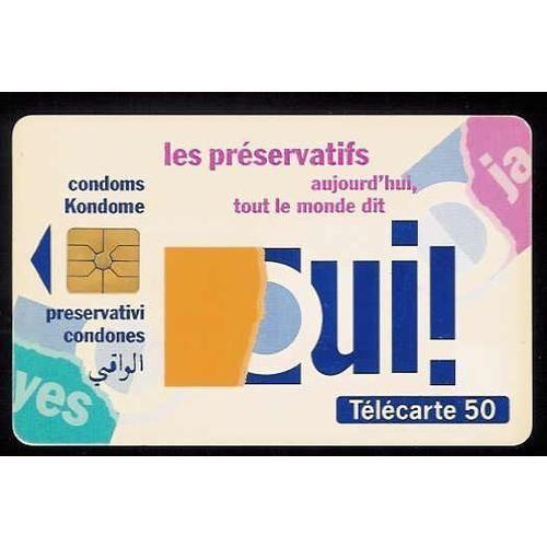 Télécarte 50 Les Préservatifs : Oui ! Gem - 7/93 Double Logo Moreno on Productcaster.