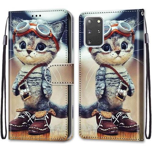 Coque Pour Samsung Galaxy S20 Plus, Etui En Cuir Pu Portefeuille Ho... on Productcaster.