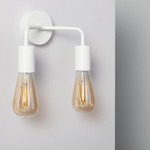 Lampe Murale Métal Jayso 2 Spots Blanc on Productcaster.