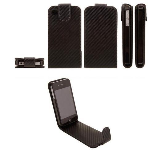 Coque Etui Housse Effet Carbone Pour Iphone 4 on Productcaster.