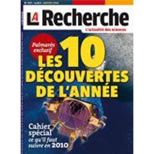 La Recherche N° 437 : Les 10 Découvertes De L'année - Cahier Spéci... on Productcaster.