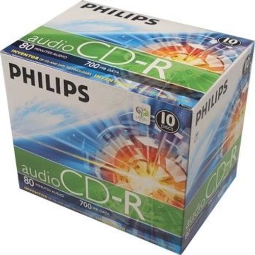 Philips - CD-R - 700 Mo - 52x - Jewelcase - Lot de 10 on Productcaster.