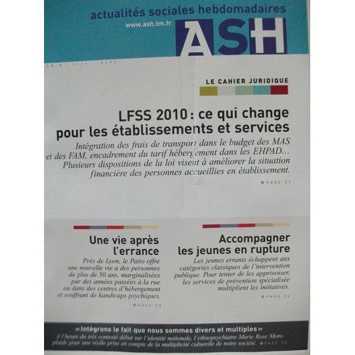 Actualités Sociales Hebdomadaires - Ash N° 2646 : Lfss 2010: Ce Qu... on Productcaster.