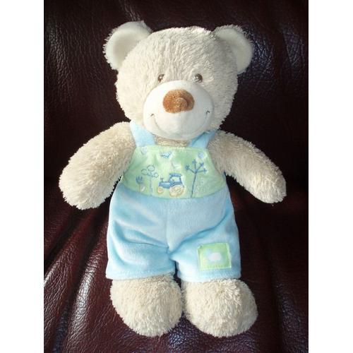 Doudou Ours Salopette Bleue Tracteur Tex Baby on Productcaster.