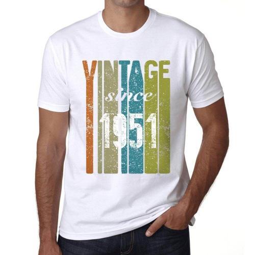 Homme Tee-Shirt Vintage Depuis 1951 - Vintage Since 1951 - 73 Ans T... on Productcaster.