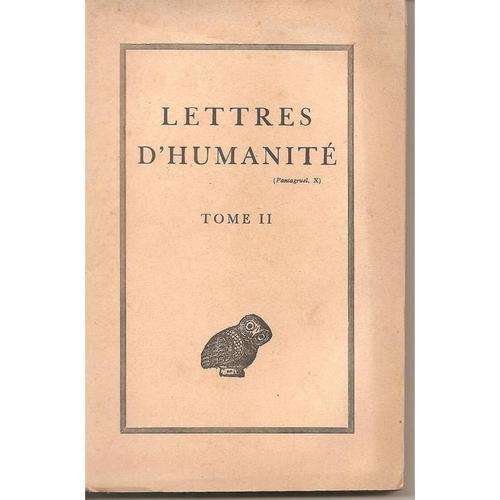 Lettres D'humanité, Tome Ii. on Productcaster.