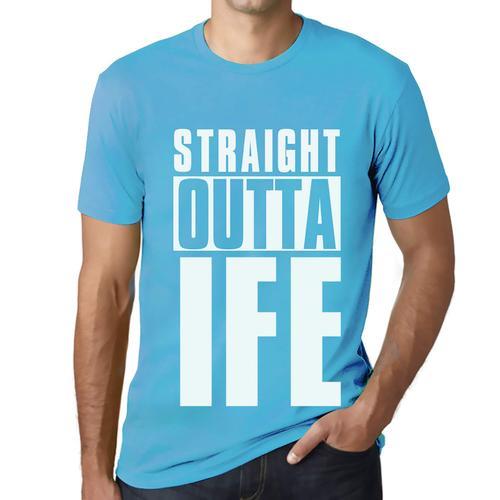 Homme Tee-Shirt Tout Droit Sorti D'ife - Straight Outta Ife - T-Shi... on Productcaster.