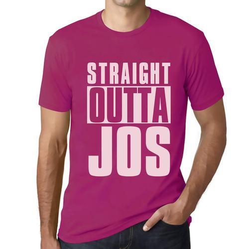 Homme Tee-Shirt Tout Droit Sortis De Jos - Straight Outta Jos - T-S... on Productcaster.