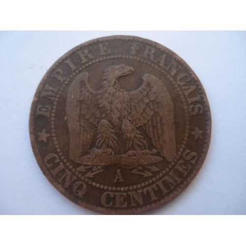 5 Centimes Napoléon Iii Tête Nue - 1854 A on Productcaster.