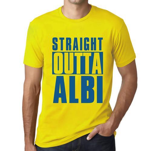 Homme Tee-Shirt Tout Droit Sorti D'albi - Straight Outta Albi - T-S... on Productcaster.