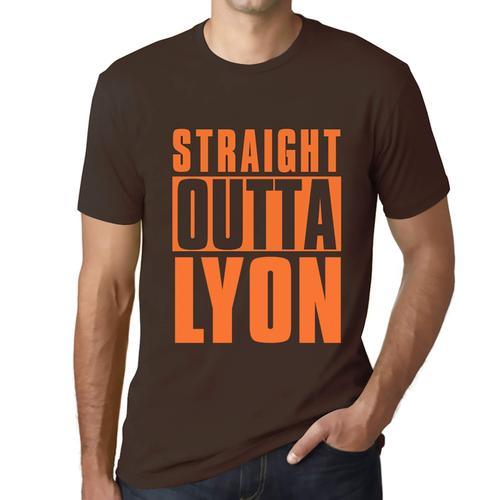 Homme Tee-Shirt Tout Droit Sorti De Lyon - Straight Outta Lyon - T-... on Productcaster.