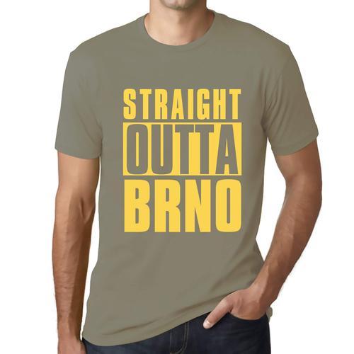 Homme Tee-Shirt Tout Droit Sorti De Brno - Straight Outta Brno - T-... on Productcaster.