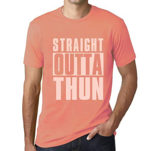 Homme Tee-Shirt Tout Droit Sorti De Thun - Straight Outta Thun - T-... on Productcaster.