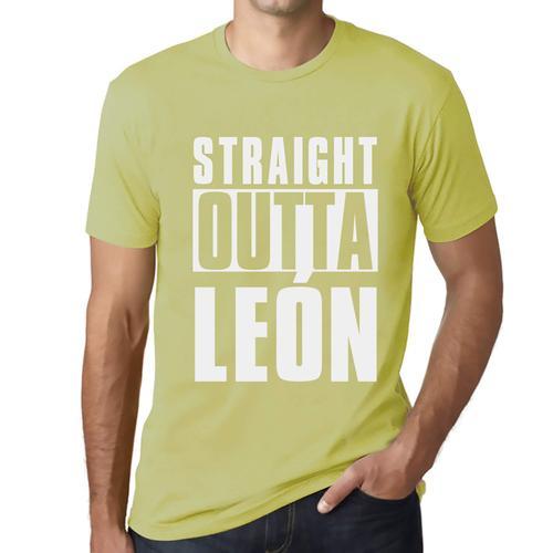 Homme Tee-Shirt Tout Droit Sorti De León - Straight Outta León - T-... on Productcaster.