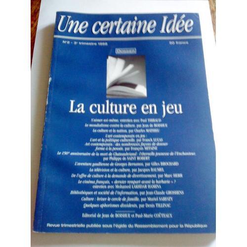 Une Certaine Idée N° 2 : La Culture En Jeu on Productcaster.