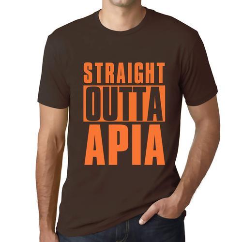 Homme Tee-Shirt Tout Droit Sorti D'apia - Straight Outta Apia - T-S... on Productcaster.