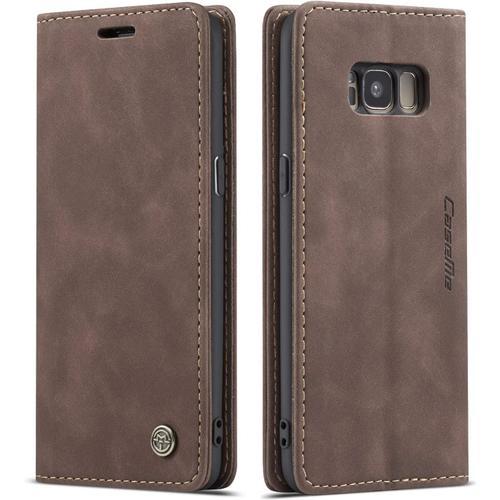 Coque Compatible Avec Samsung Galaxy S8,Etui En Cuir Flip Housse Po... on Productcaster.