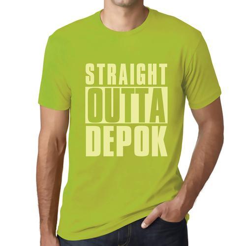 Homme Tee-Shirt Tout Droit Sorti De Depok - Straight Outta Depok - ... on Productcaster.