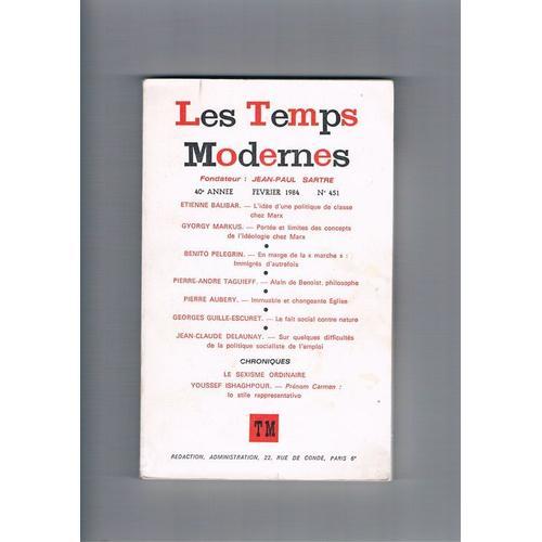 Les Temps Modernes N 451 on Productcaster.