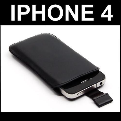 Pochette Coque Housse Etui Simili Cuir Push Up Noir Pour Apple Ipho... on Productcaster.