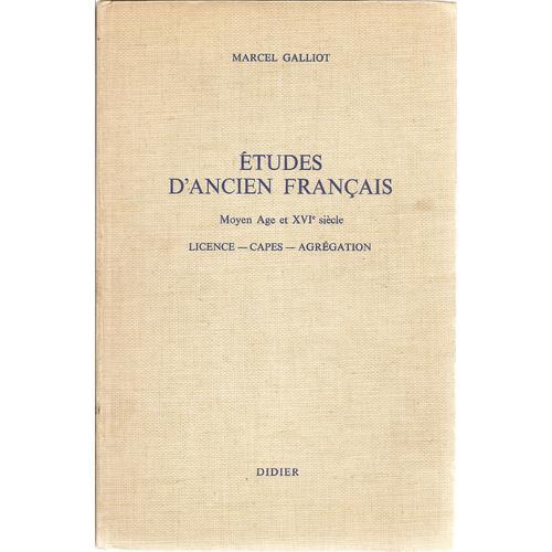 Etudes D'ancien Français - Moyen-Age Et Xvi° Siècle (Licence - Cape... on Productcaster.