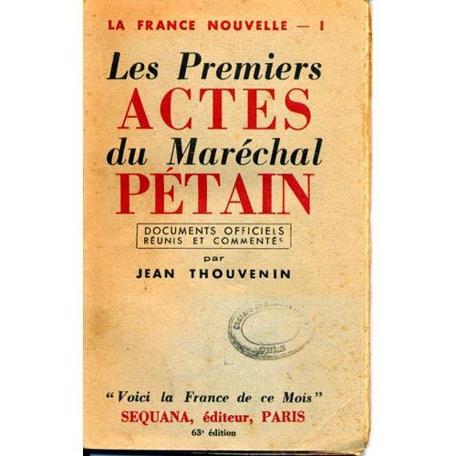 Les Premiers Actes Du Maréchal Pétain on Productcaster.