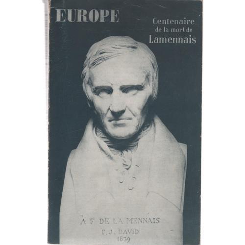 Revue Europe N °98/99/ Centenaire De La Mort De Lamennais on Productcaster.