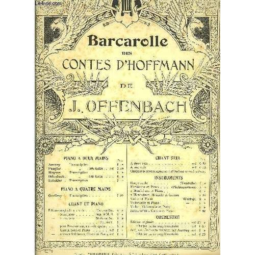 Barcarolle Des Contes D'hoffmann on Productcaster.