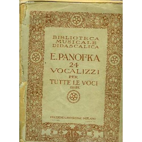 24 Vocalizzi Per Tutte Le Voci Op.85 Biblioteca Musicale Didascalia on Productcaster.