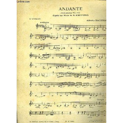 Andante Pour Quatre Violons D'apres Une Etude De R.Kreutzer 4e Violon on Productcaster.