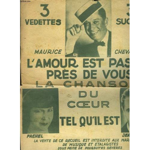 3 Vedettes 3 Succes / L'amour Est Passe Pres De Vous / La Chanson D... on Productcaster.