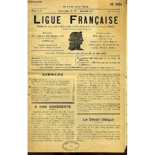 Ligue Francaise, N° 80, Jan. 1924 on Productcaster.