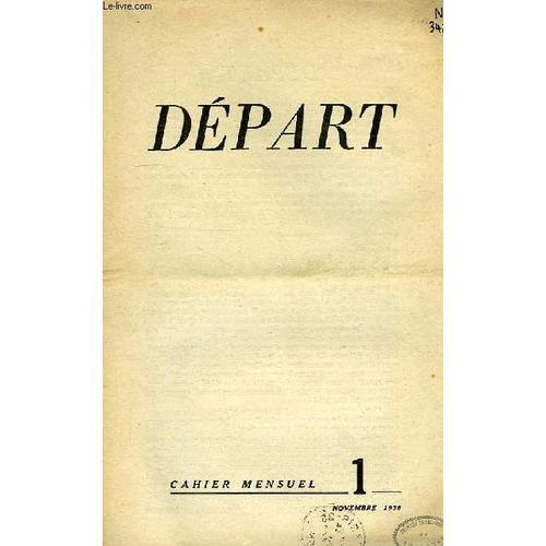 Depart, N° 1, Nov. 1938 on Productcaster.