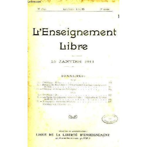 L'enseignement Libre, Bulletin De La Ligue De La Liberte D'enseigne... on Productcaster.