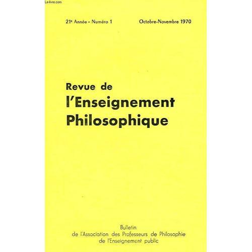 Revue De L'enseignement Philosophique, 21e Annee, N° 1, Oct.-Nov. 1... on Productcaster.