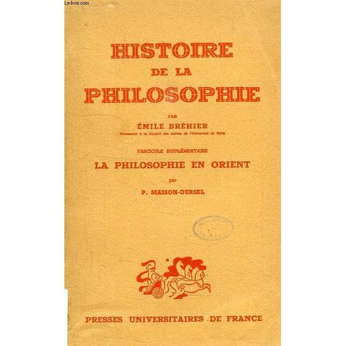 Histoire De La Philosophie, Fascicule Complementaire, La Philosophi... on Productcaster.