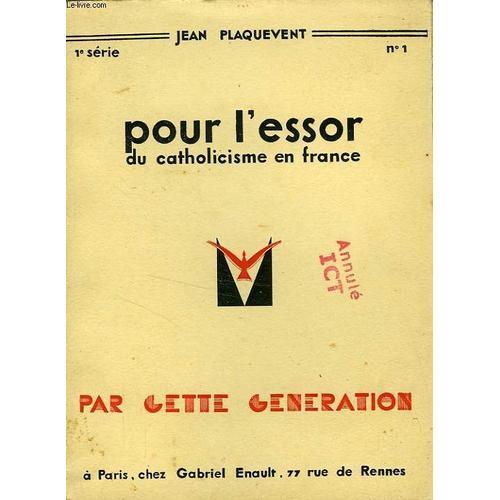 Pour L'union & Pour L'essor Des Forces Jeunes De La France Catholique on Productcaster.