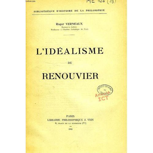 L'idealisme De Renouvier on Productcaster.