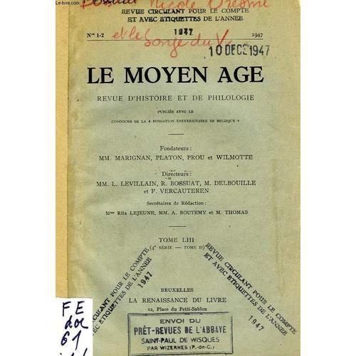 Le Moyen Age, Revue D'histoire Et De Philologie, Tome Iii, 4e Serie... on Productcaster.