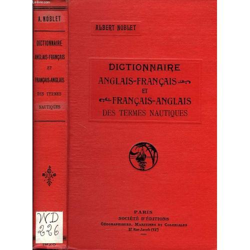 Dictionnaire Anglais-Francais Et Francais-Anglais Des Termes Nautiq... on Productcaster.