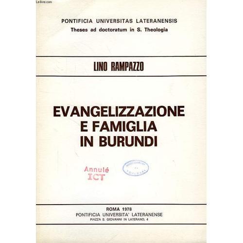 Evangelizzazzione E Famiglia In Burundi on Productcaster.