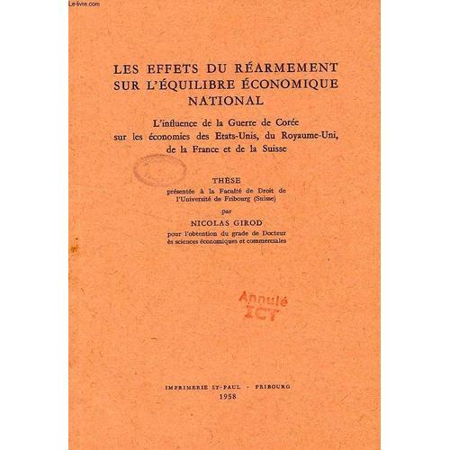 Les Effets Du Rearmement Sur L'equilibre Economique National, L'inf... on Productcaster.