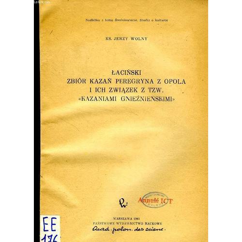 Lacinski Zbior Kazan Peregryna Z Opola I Ich Zwiazek Z Tzw. 'kazani... on Productcaster.