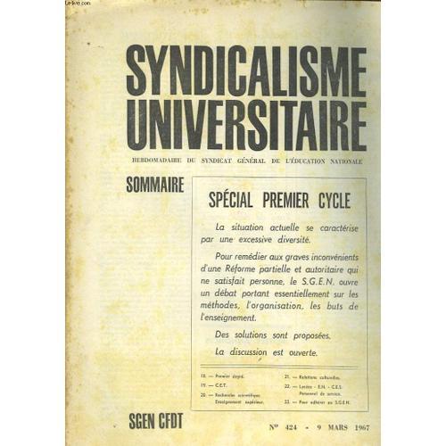 Syndicalisme Universitaire N°424 on Productcaster.