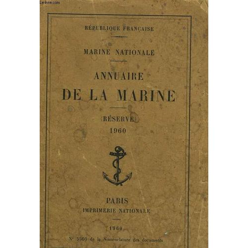 Marine Nationale - Annuaire De Lamarine (Reserve) on Productcaster.