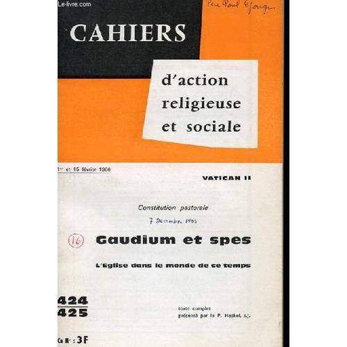 Cahiers D'action Religieuse Et Sociale N° 424-425 - Constitution Pa... on Productcaster.