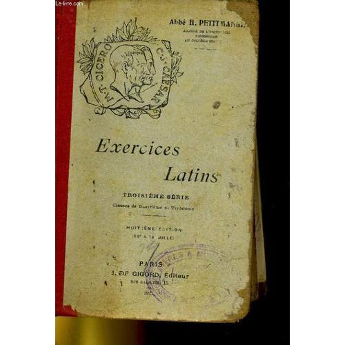 Exercices Latins - Troisieme Serie - Classes De Quatrieme Et Troisi... on Productcaster.