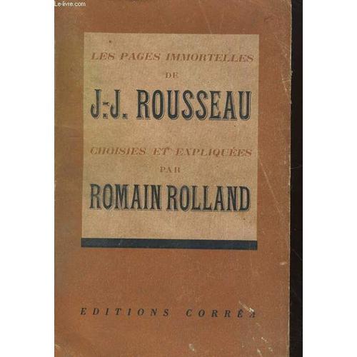 Les Pages Immortelles De J.J. Rousseau on Productcaster.