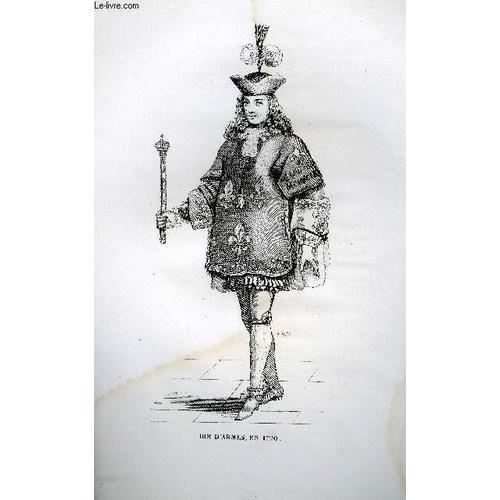 Gravure 19eme Noir Et Blanc - Costume De Roi D'armes on Productcaster.