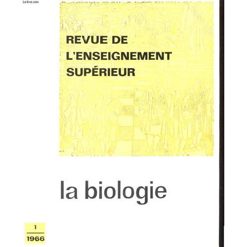 Revue De L'enseignement Superieur : La Biologie N°1 on Productcaster.